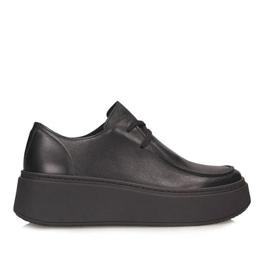 Półbuty sneakersy damskie na platformie Sempre 25-738 czarne lico