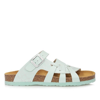 Modne miętowe klapki damskie Dr Brinkmann 700704-71