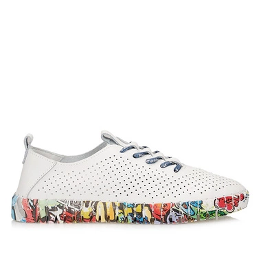 Ażurowe Skórzane Sznurowane Półbuty Artiker 52C1382