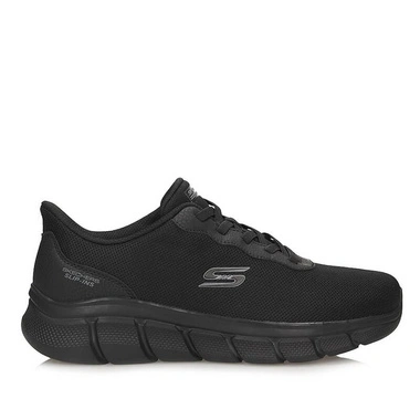 Sneakersy męskie Skechers 118113 BBK BOBS B FLEX-GLACIAL EDGE czarne wsuwane