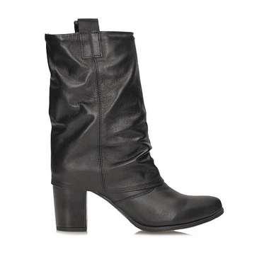 Modne Skórzane Kowbojki Botki EXQUISITE 1546 CZARNE.LICO