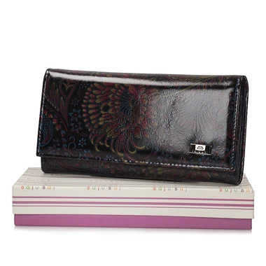 Skórzany pojemny Portfel Baju Baj BB 080-126 granatowy