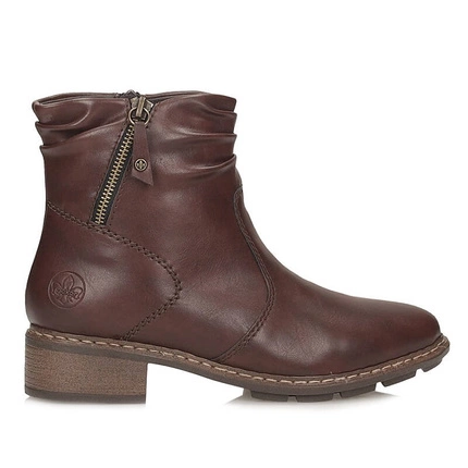 Stylowe botki damskie na obcasie Rieker 77281-25