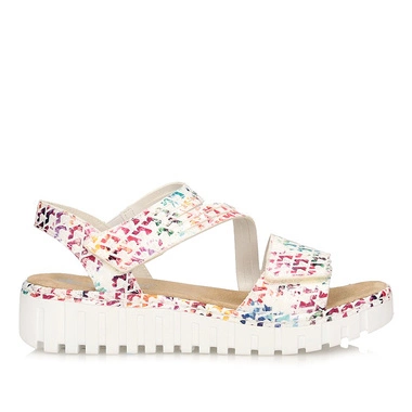 Kolorowe sandały damskie Rieker V1364-90