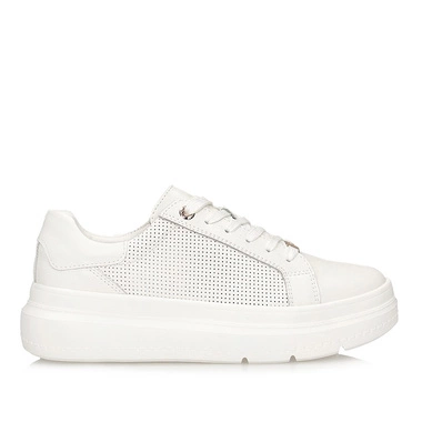Białe Skórzane sneakersy damskie Filippo DP6731/25 WH