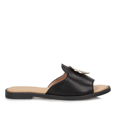 Stylowe płaskie klapki damskie Filippo DK6925/25 BK