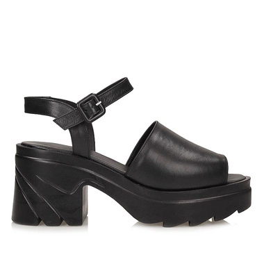 Stylowe czarne sandały damskie na obcasie T.Sokolski MIR L25-736 BLK