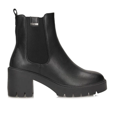 Wygodne czarne damskie botki na obcasie Vinceza 58327