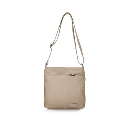 Pojemna skórzana torebka Toscanio 1628 c.beż