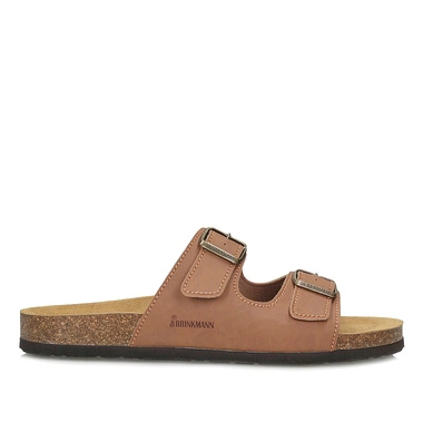 Brązowe Profilowane Klapki na spinki Dr. Brinkmann 602851-2