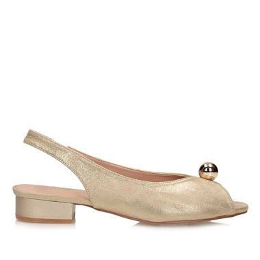 Stylowe Sandały na płaskim obcasie T.Sokolski SK L25-136 GOLD