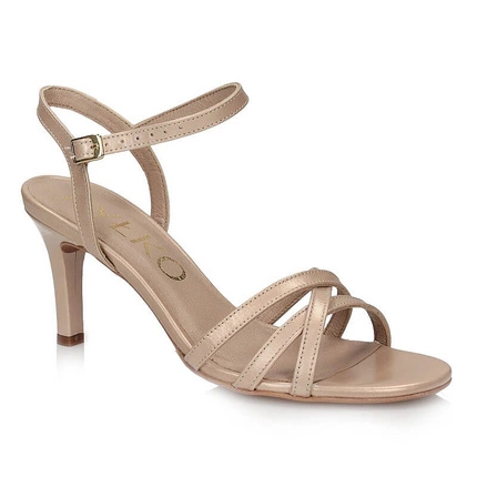 Eleganckie Sandały na szpilce Ryłko 7NFN8_T1 złote