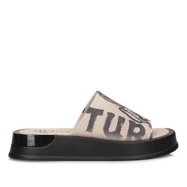 Stylowe klapki damskie na platformie paryżanki Filippo DK6158/25 BE