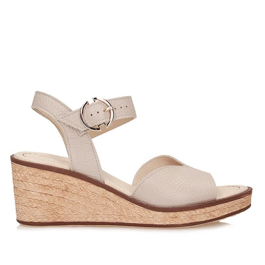 Klasyczne skórzane Sandały na koturnie Ryłko 4RF66_Y_2TEF