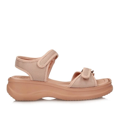 Sandały damskie Azaleia 18451 198036 VERA THERAPY PAP AD BROWN na rzepy z wolną piętą na koturnie