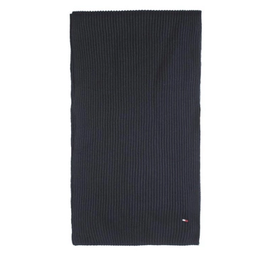 Męski ciepły granatowy szal Tommy Hilfiger AM0AM12847 DW6 COTTON CAS