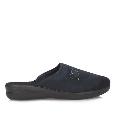 Zakryte Domowe damskie Laczki kapcie Befado 551D014 granatowe