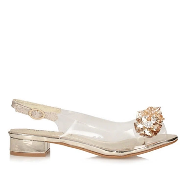 Wizytowe silikonowe Sandały Sabatina 380-8 Gold