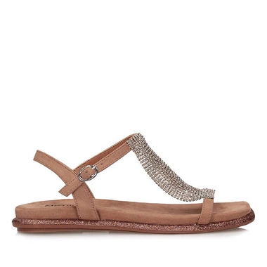 Oryginalne płaskie sandały damskie Artiker 56C1365 BROWN