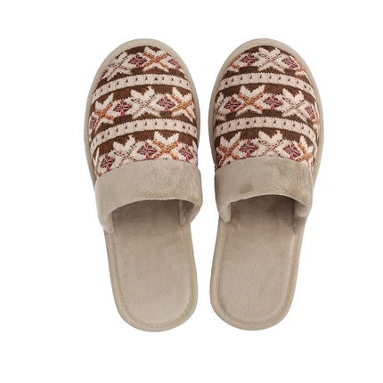 Kapcie pantofle laczki Meteor 073 beżowy