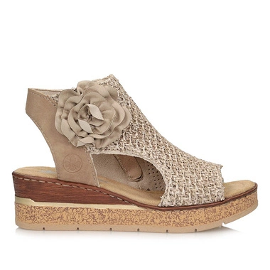 Beżowe sandały damskie Rieker 63791-60