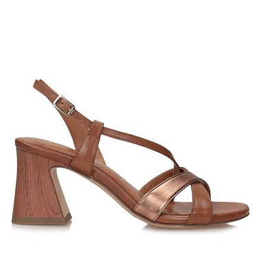 Eleganckie sandały na obcasie Tamaris 1-28364-44  392 COGNAC COMB