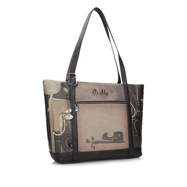 Torebka damska Anekke 43812-440 BOLSO HANDBAG BANDOLERA SINTETICO ORCHESTRA brązowa jednokomorowa zapinana na zamek do ręki
