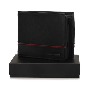 Portfel męski Bellugio TMM-80R-033-032 black/red czarny skórzany