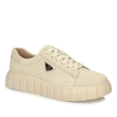 Skórzane Sneakersy beżowe Filippo DP4138/24 BE