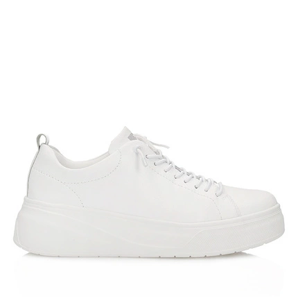 Modne damskie białe sneakersy Rieker W2301-80 wygodne