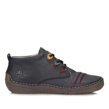 Botki damskie Rieker 52509-14 granatowe sznurowane