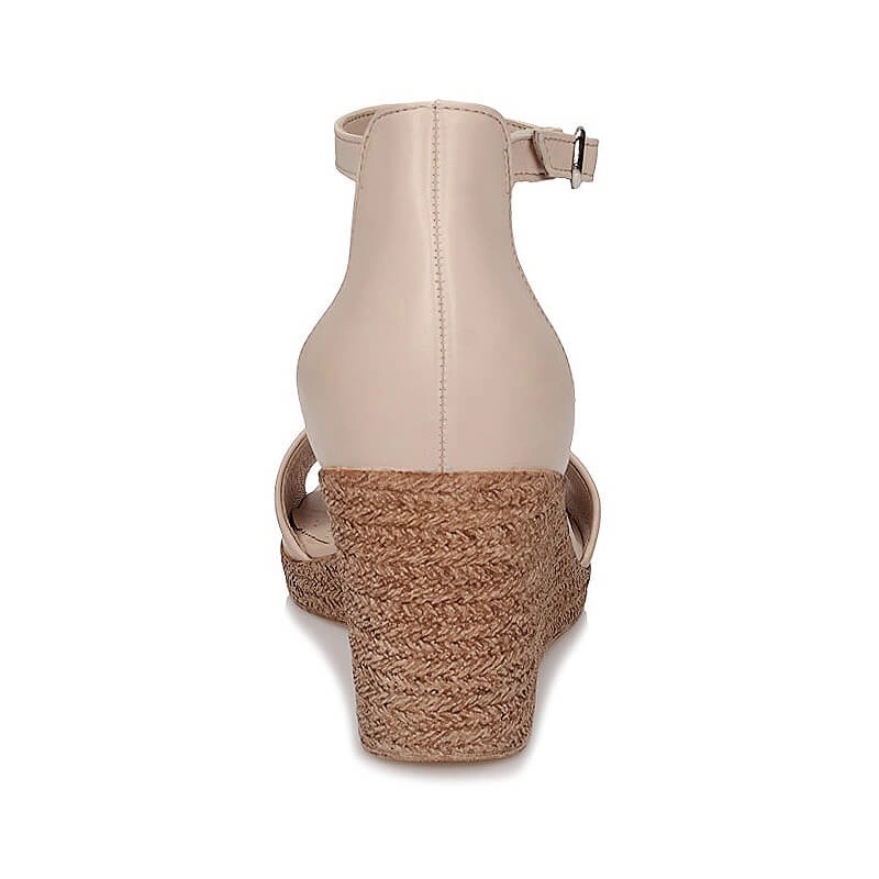 AYA　0605 Maciejka Sandały espadryle damskie na koturnach złote 06657