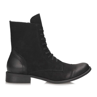 Botki damskie na zamek EXQUISITE 819 CZARNY.NB