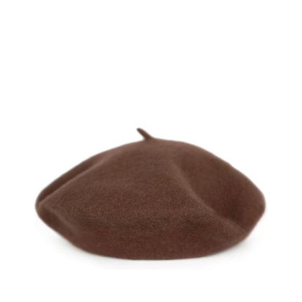 Wełniany Beret Art of Polo cz22303-24 brązowy