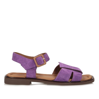 Skórzane damskie płaskie sandały Ravini 500 4314 188 KREP