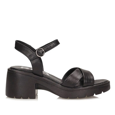 Stylowe skórzane Sandały na klocku Ryłko 4RF87_Q_45F