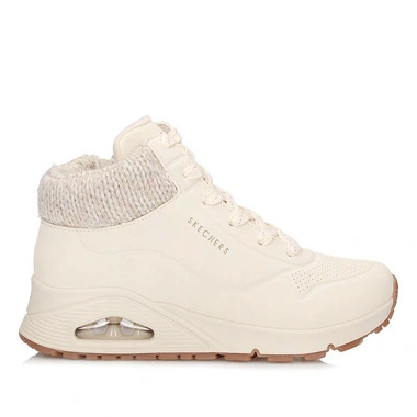 Botki damskie Skechers 310566L beżowe sznurowane zapinane na zamek
