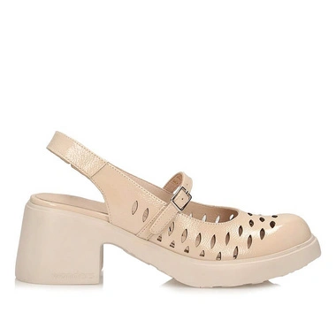 Sandały damskie Wonders E-7130 LACK BEIG FLYTRES  Wondersfly z zakrytymi palcami 