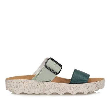 Modne klapki damskie Asportuguesas COLY L ECO LEAT PEACOCK/SAGE P018225015