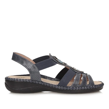 Codzienne sandały damskie granatowe Wojtyłko 7S25330G