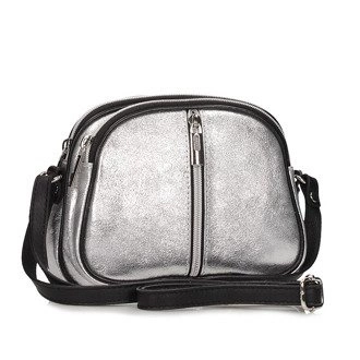 Pojemna Srebrna torebka listonoszka Toscanio 915