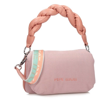 Klasyczna różowa torebka listonoszka z klapą Pepe moll 251180 MADRAS PINK