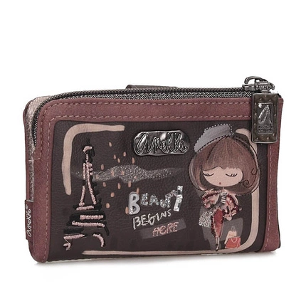 Modny średni portfel portmonetka damska Anekke 41809-912