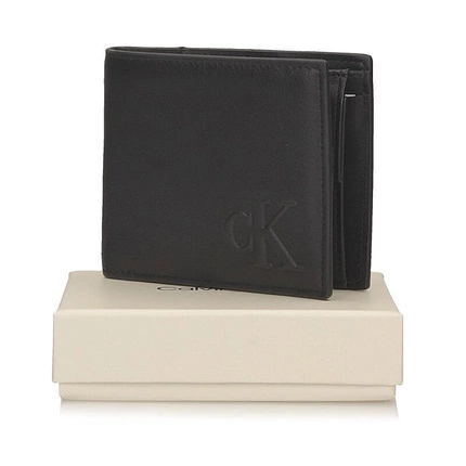 Czarny klasyczny męski Portfel Calvin Klein LV04G1072GUB1 BILLFOLD