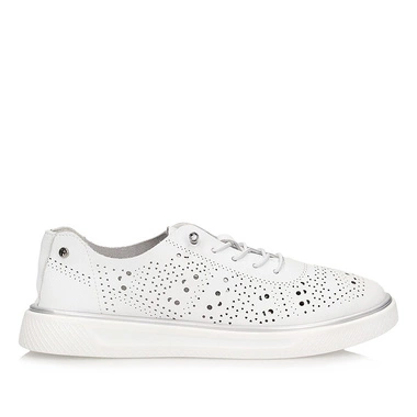 Oryginalne ażurowe półbuty damskie Filippo DP6715/25 WH