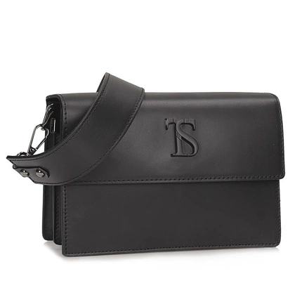 Elegancka włoska Torebka listonoszka Toscanio F134 czarna