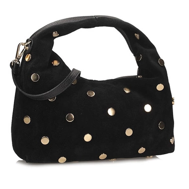 Zamszowa codzienna Torebka na ramię Toscanio G93 Czarna