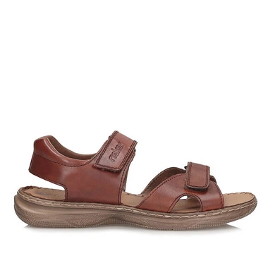 Codzienne Skórzane sandały męskie na rzep Rieker 21461-24