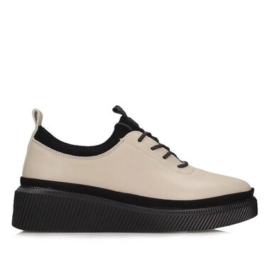 Skórzane półbuty damskie T.Sokolski TS J25-321 Beige