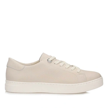 Sneakersy damskie Ryłko 0ER13_Y_6NJ skórzane beżowe półbuty sznurowane